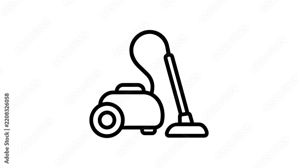 Fototapeta premium Vacuum cleaner machine for household floor cleaning.