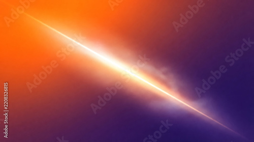 vibrant orange and deep purple gradient background, grainy noise texture overlay, bright diagonal light beam, smooth dynamic transition, energetic creative atmosphere, abstract minimal, high resolutio