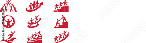 World aids day a collection of symbolic and supportive geometric vector icons