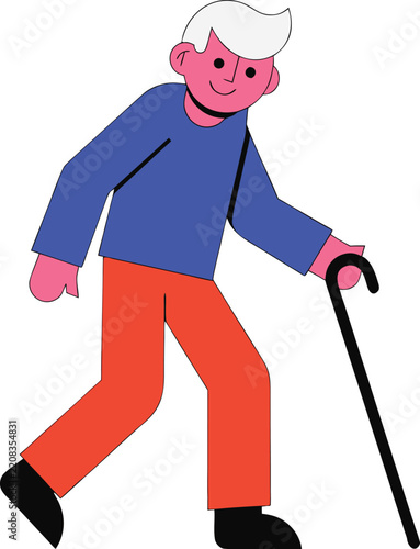 man walking on the road