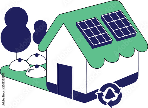 house with solar panels