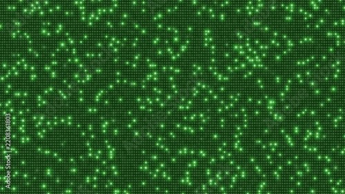 Panel de luz con destellos de color verde
