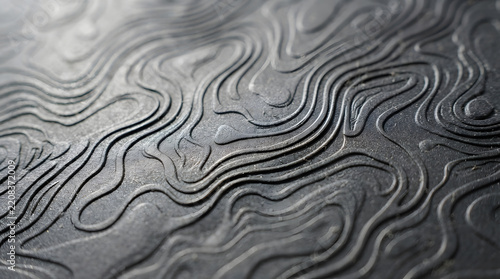 Polymer Texture with Topographic Relief Pattern, Abstract Surface Design for Industrial Applications, Innovative Material Technology.