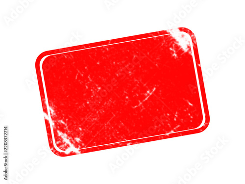 A rectangular shape with rounded corners, colored in bright red with a thin black border, isolated on a solid black background for isolated on a transparent background