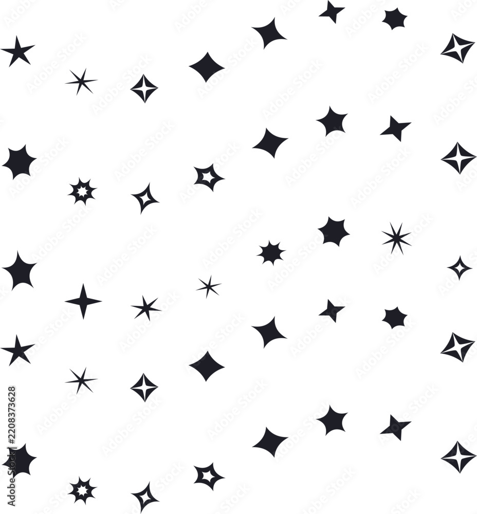 Fototapeta premium Floating star designs for dynamic backgrounds celestial themes and festive event decorations