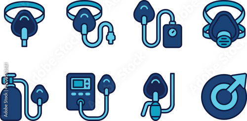 Medical Equipment and Healthcare Icon Set