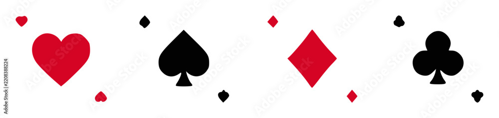 Fototapeta premium Flat vector illustration of the four aces from a standard de Hk18Bdf2WVm4b egRtPyHg set with simple line art design featuring line art, illustrations, graphic resources with vector and design elements