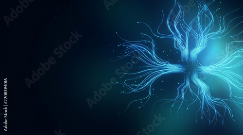 Obraz na płótnie Dark Blue Abstract Tech Gradient Background
