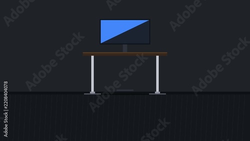 Ergonomic Home Office Setup with Adjustable Standing Desk