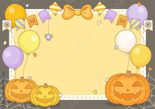 cute spooky halloween rectangle frame