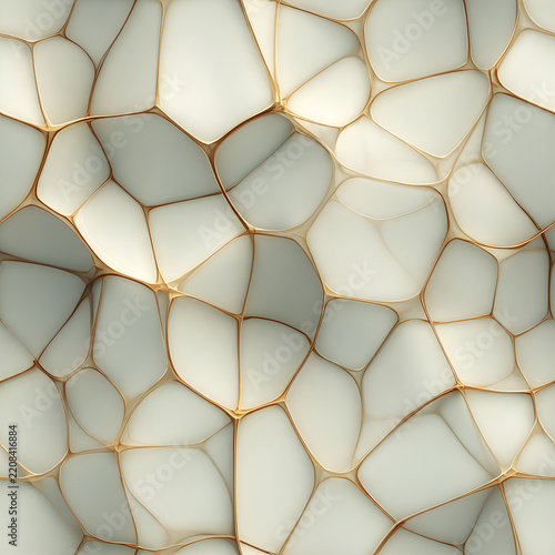 Asymmetric Composition with Seam-touching Subject Seamless Pattern
