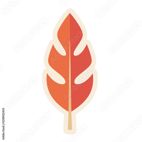 Stylized autumn leaf illustration