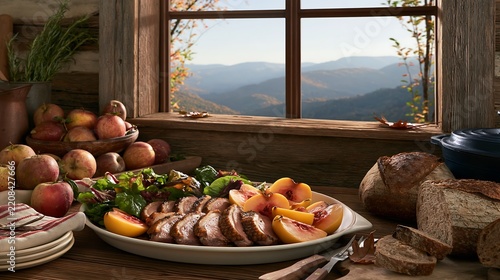 Mountain View Kitchen Window Roasted Meat Platte