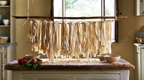 Pasta Drying Rack and Tomatoes