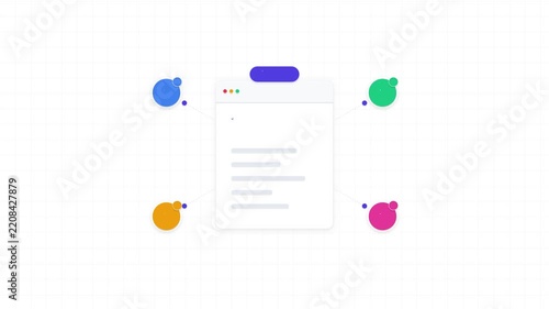 Virtual Team Collaboration on Split Screen UI Animation