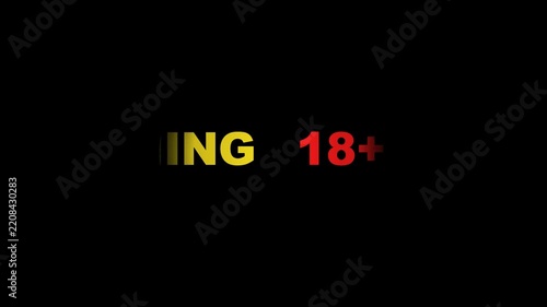 Modern bold content text animation isolated on black background for professional social media marketing