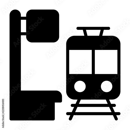 Train Station Vector Icon