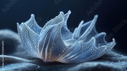 Delicate,  sea-slug,  macro,  dark-blue backdrop,  water droplets