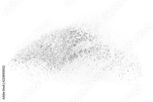 Snow flying in air against transparent background