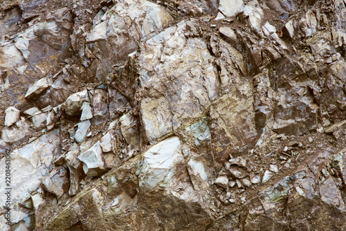Coarse Stone Surface Macro Detail with Mineral Crystals