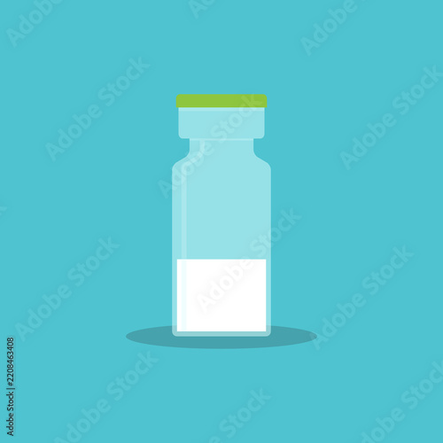 Peptide Vial with Blank Label for Pharmaceutical Medicine