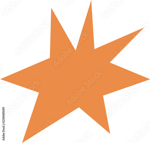 Minimalist papercut starburst organic shape