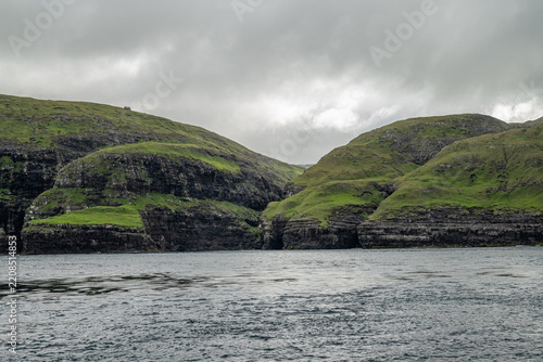 beautiful nature of Vestmanna Sea cliffs in the Faroe Islands