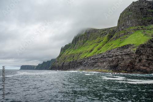 beautiful nature of Vestmanna Sea cliffs in the Faroe Islands