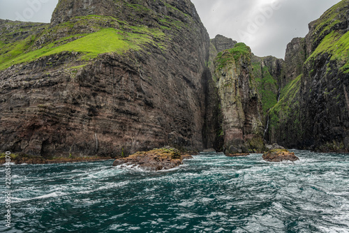 beautiful nature of Vestmanna Sea cliffs in the Faroe Islands