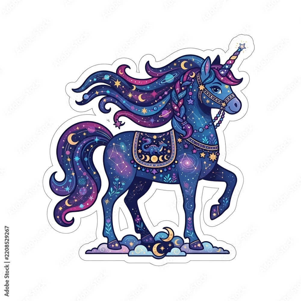 Fototapeta premium horse whimsical unicorn