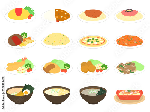 みんなが好きな定番ご飯メニューセット.ai