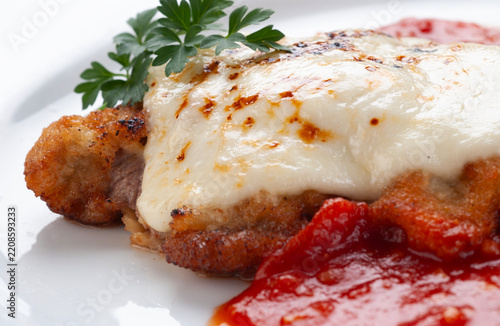 Obraz na plátně Cotoletta alla Milanese, Italian breaded veal cutlet