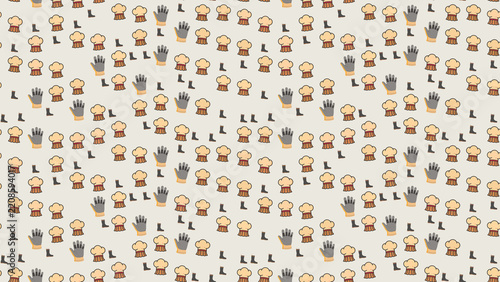 Chef Hats, Gloves, and Boots Pattern