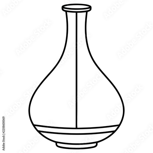 Outline of a vase with a narrow neck