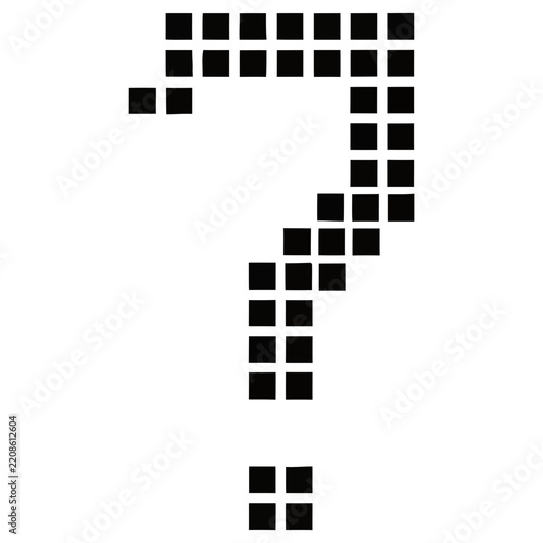 Question Mark Made of Black Squares