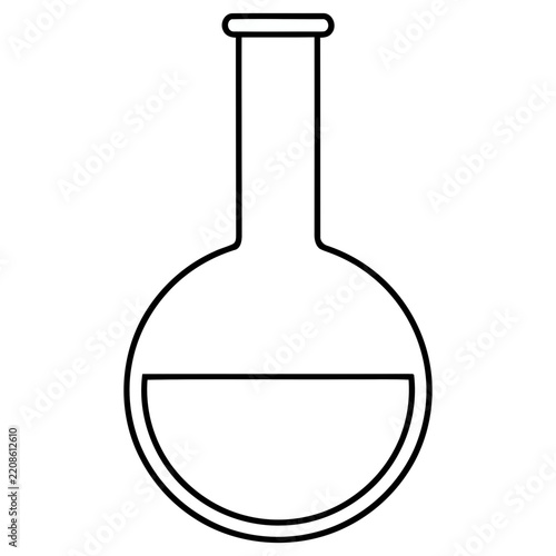Round bottom flask with liquid