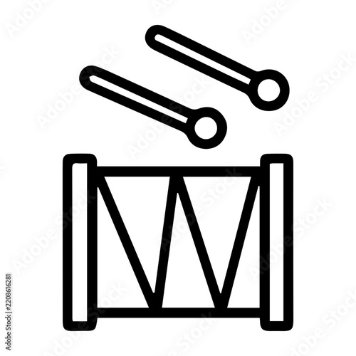 Amusement Park Entertainment Elements Outline Icon Set
