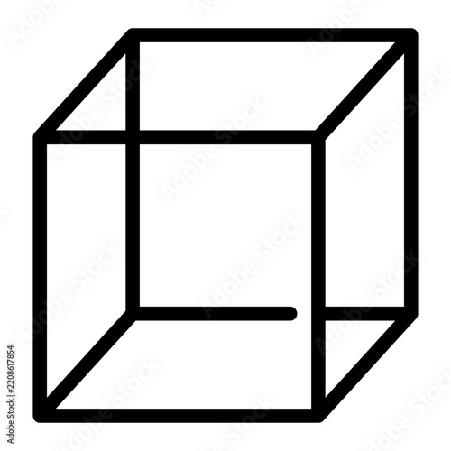 cube line icon