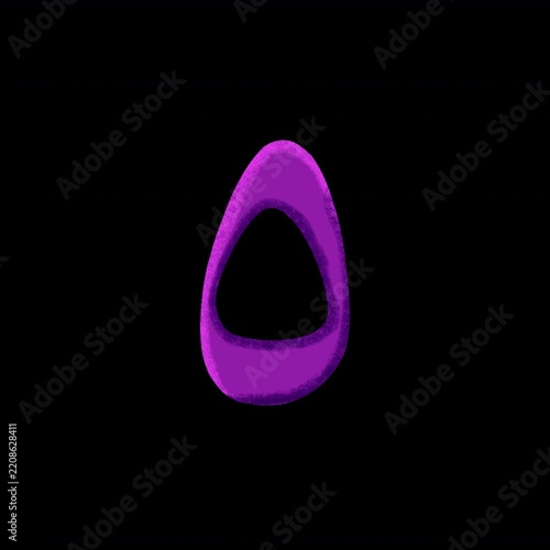 Arabic Magenta Number 5 (Five) 2.5D Animated with Alpha Channel