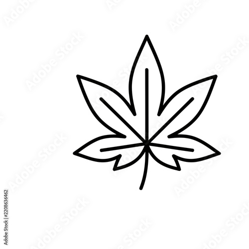 Outline of a maple leaf
