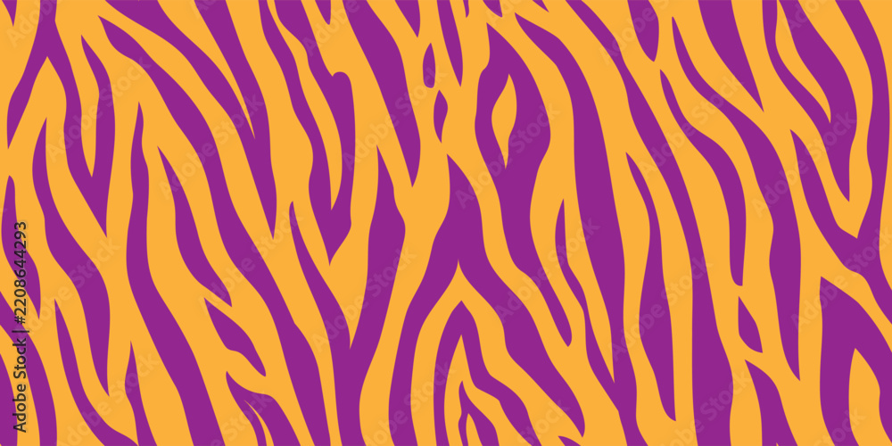 Obraz premium Seamless pattern with bright tiger stripes. Abstract animal print.