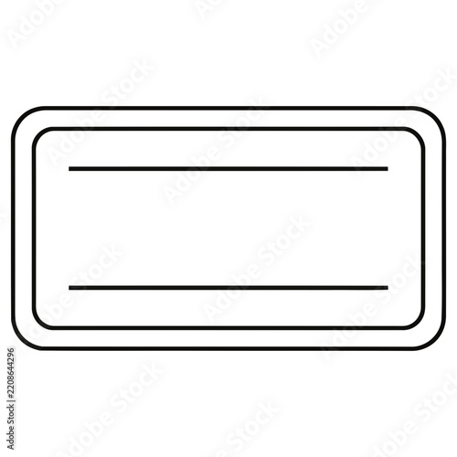 Simple Rectangular Outline with Two Lines