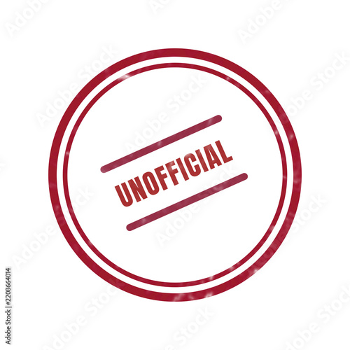 Red unofficial stamp seal with crossed lines