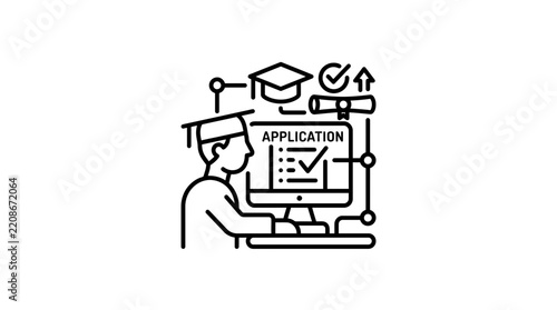 Online Application and Education Concept Icon