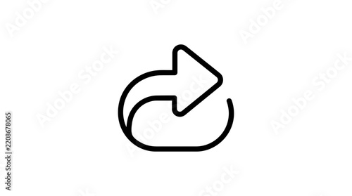 Share Icon Isolated on Transparent Background - White Outline