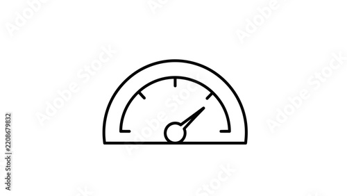 Speedometer Icon, Gauge Symbol, Performance Indicator, Measurement Tool