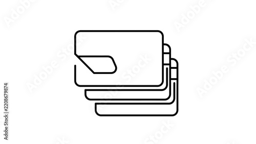 Stack of credit cards and debit cards in a wallet, financial concept