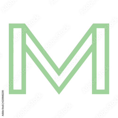 Large green letter M logo symbol icon graphic