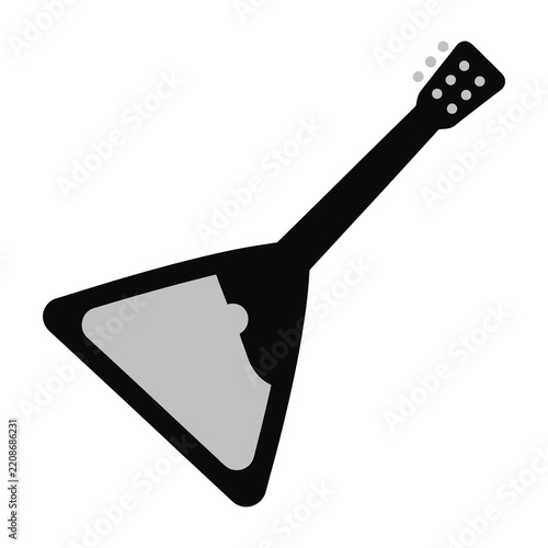 Triangle shaped electric guitar icon