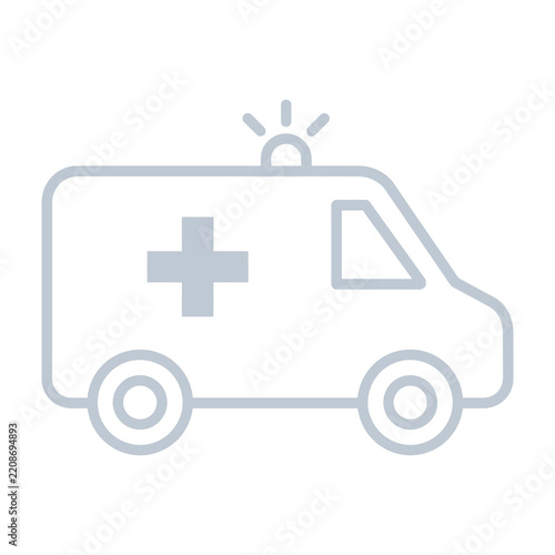 Medical emergency services vehicle ambulance icon